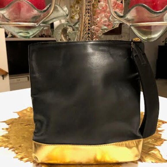 Marni Wristlet Pouch Black + Gold - Picture 2 of 4